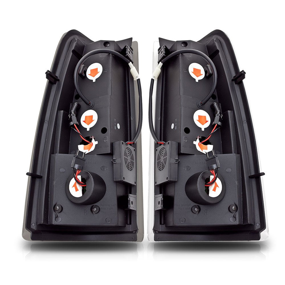Winjet Tail lights Assembly Street Series for 1999 2000 2001 2002 2003 2004 2005 2006 Chevrolet Silverado and 1999-2003 GMC Sierra LED Tail lights