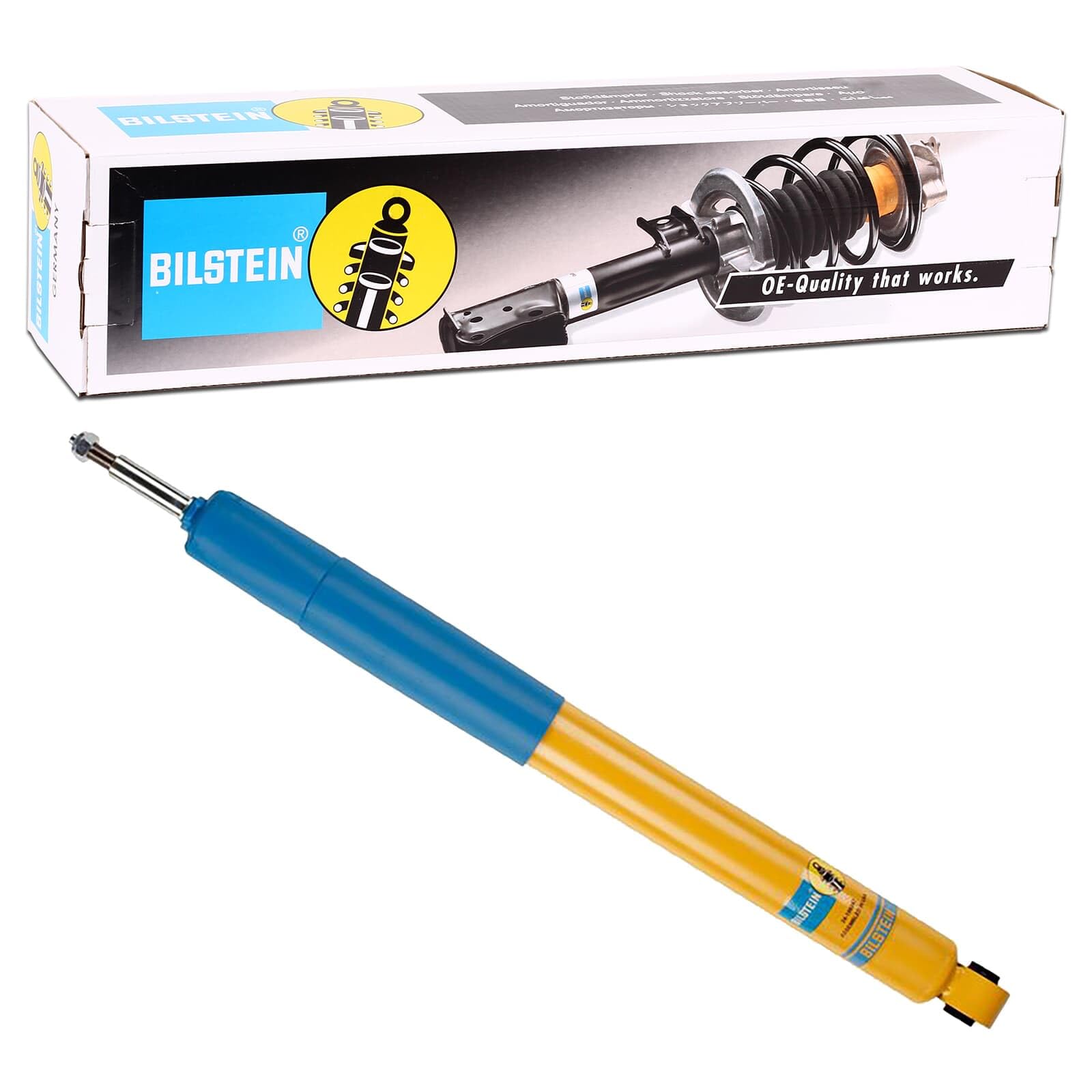 Bilstein Rear Shock 24-186247 fits 2007 2021 Tundra 4WD Reuse OE Upper Mounting Hardware - Monotube Design, Fade Free Performance