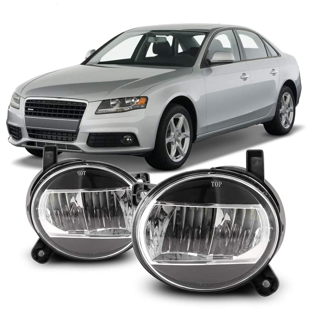 Winjet Driving LED Fog Lights Compatible with Audi [2009 2010 2011 2012 2013 2014 2015 A4 S4 Q5] [2009-2011 A6 S6]