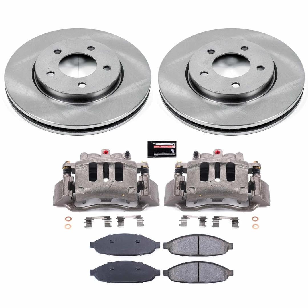 Power Stop KCOE3009 Replacement Autospeciality Front Caliper Kit- OE Rotors | Ceramic Brake Pads | Calipers For Chrysler Pacifica 2004-2008 [Vehicle Specific]