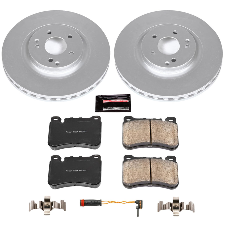 Power Stop CRK6713 Z23 Evolution Front Geomet Coated Brake Kit For Mercedes C230, Mercedes C, Mercedes CLK350, Mercedes SLK280, Mercedes SLK300, Mercedes SLK350 [Model Specific]