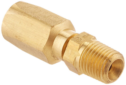 5C5-4RMPB Gates Field Attachable for C5C, C5D and C5M Hose, Male Pipe NPTF, 30 Cone Seat, Brass, 1/4" ID