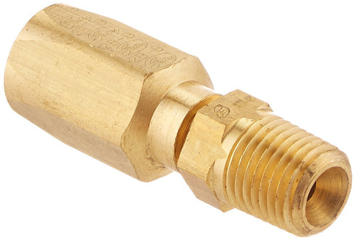 5C5-4RMPB Gates Field Attachable for C5C, C5D and C5M Hose, Male Pipe NPTF, 30 Cone Seat, Brass, 1/4" ID