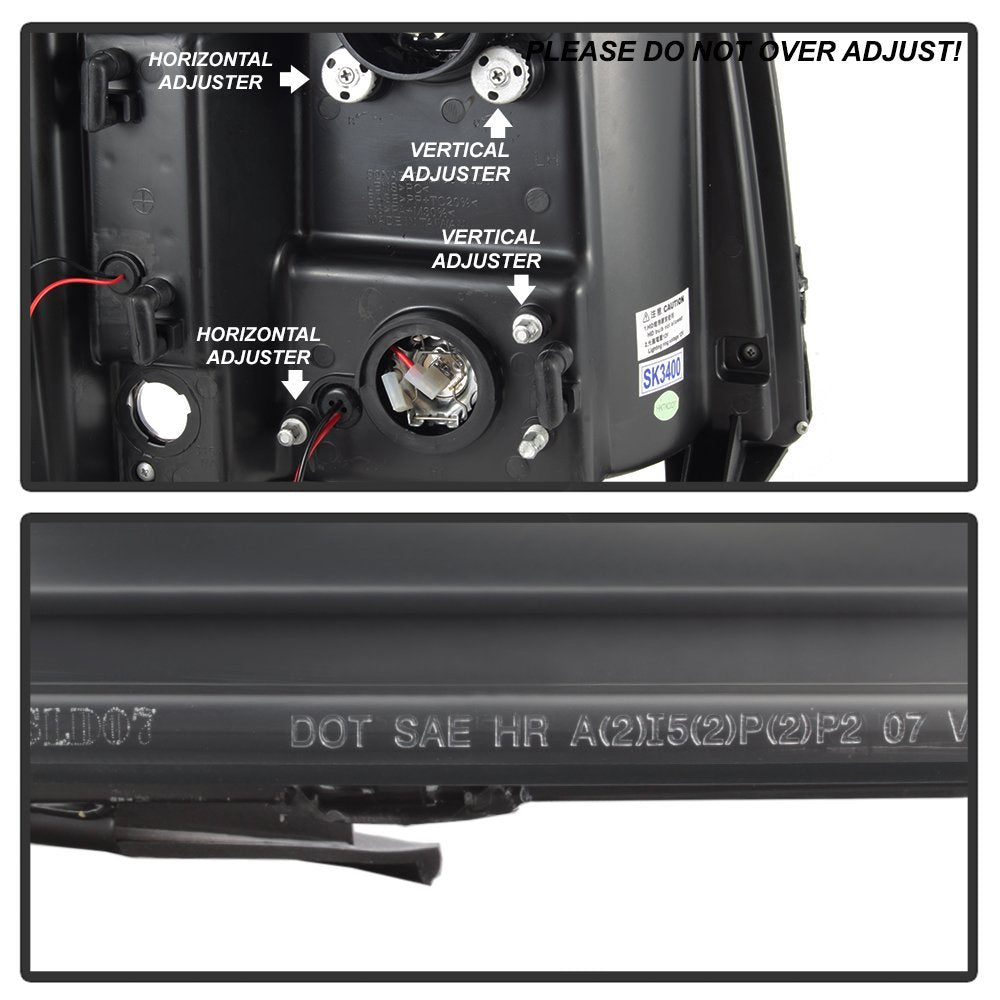 Chevy Silverado 1500 07-13 / 2500HD/3500HD 07-14 Spyder Auto 5083609 Version 3 Projector Headlights - LED DRL - Black