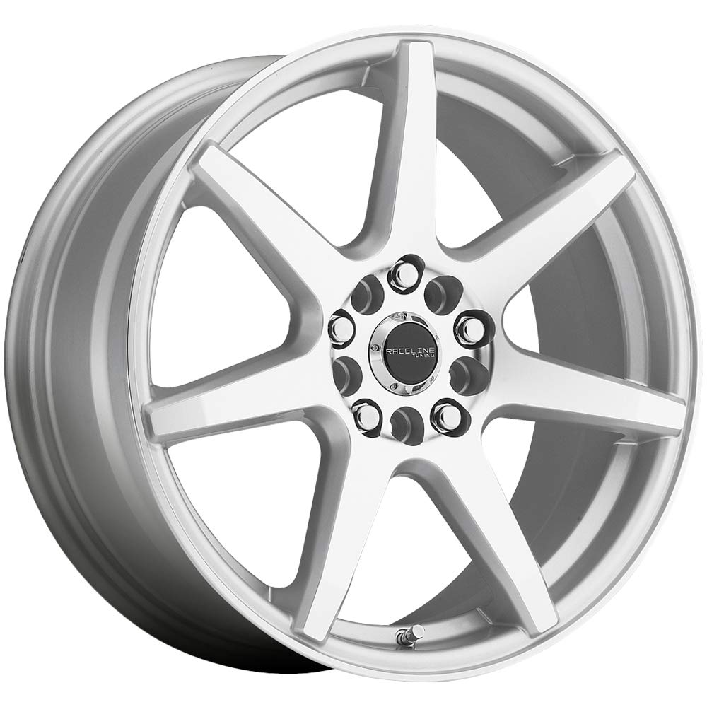 Raceline 131S Wheels EVO Satin Silver Machined Face (16 x 7. inches /5 x 108 mm, 20 mm Offset)