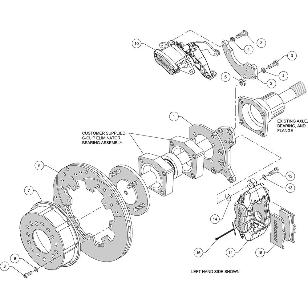P/S Rear Kit, FDLI w/MC4 P-Brake