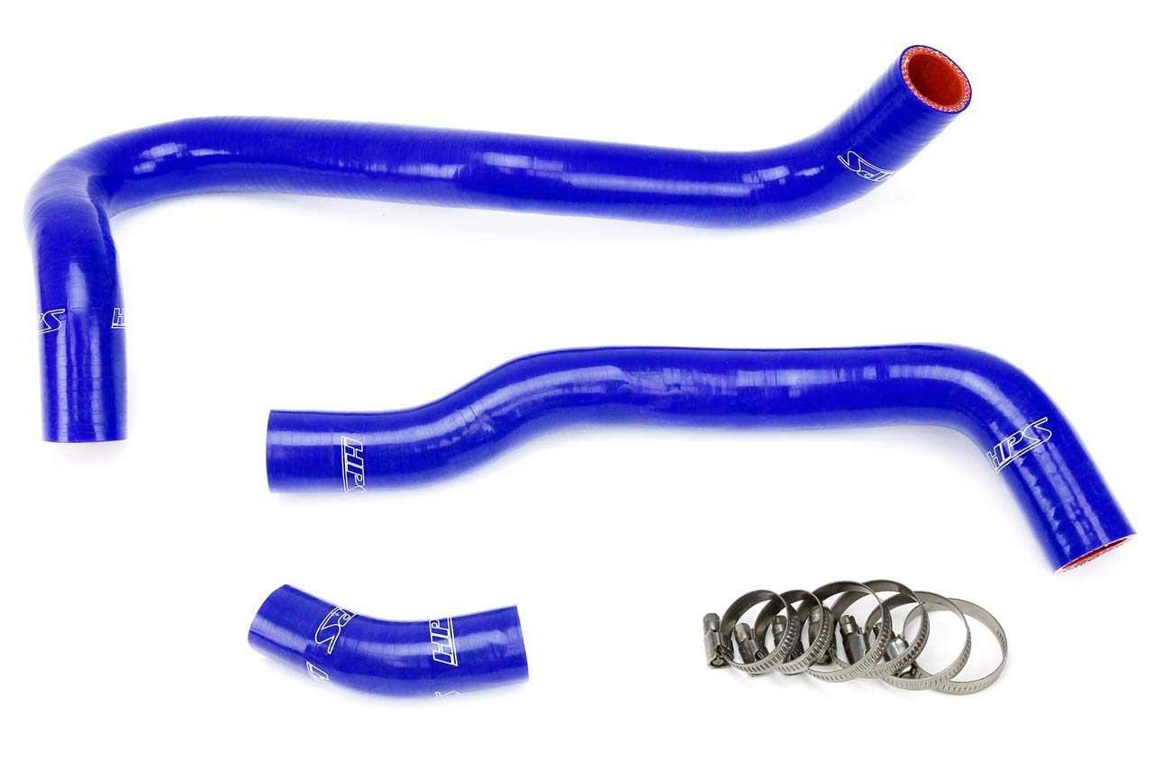 Blue HPS 57-1021-BLUE Silicone Radiator Coolant Hose Kit