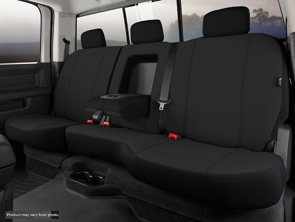 Custom Fit Fia SP87-63 BLACK Front Seat Cover Split Seat 60/40 - Poly-Cotton, (Black)