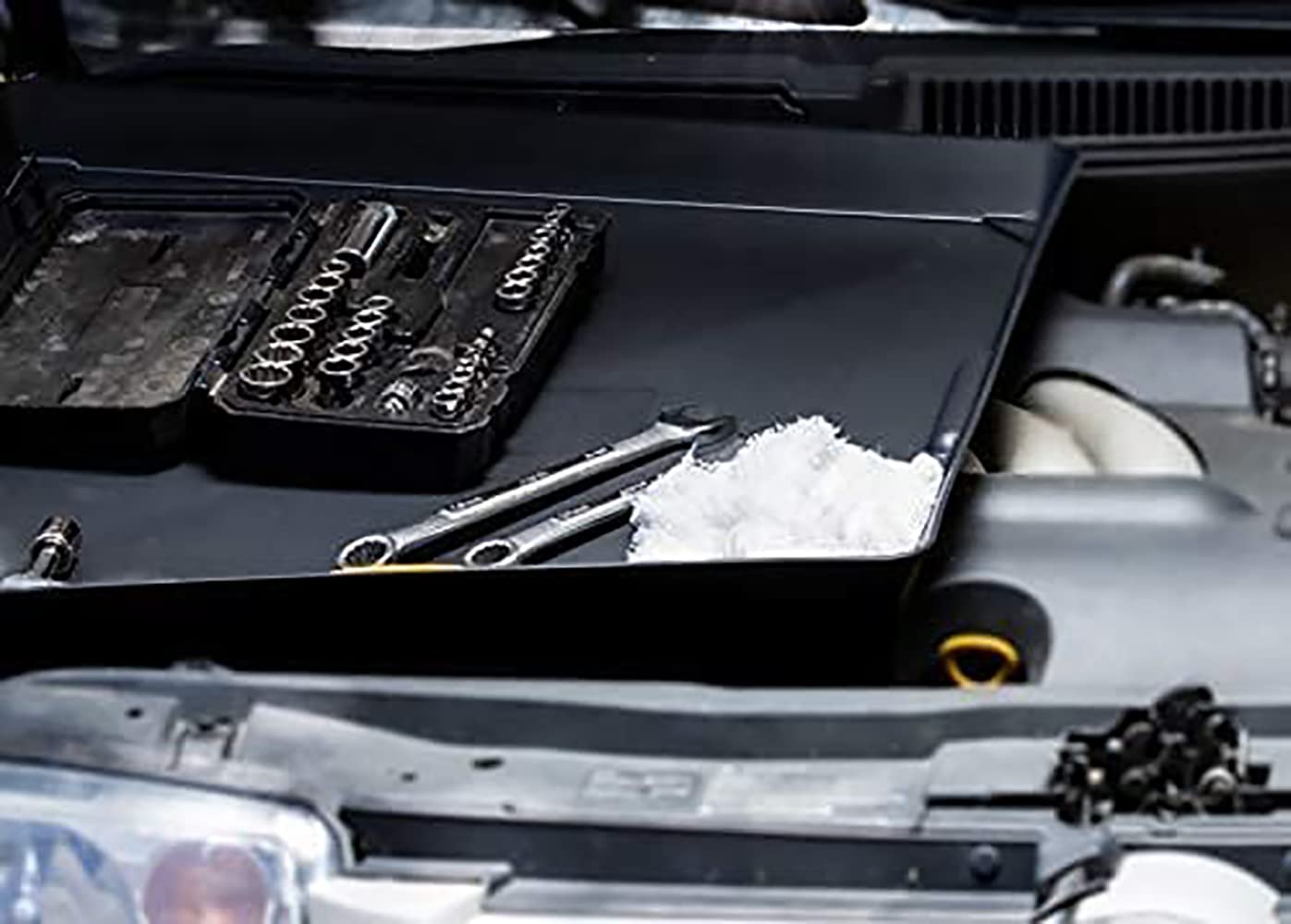 Funnel King WirthCo 40092 Drip Tray - Black Plastic 22 x 22 x 1.5 Inches - Perfect for Catching Spills or Leaks from Mini Fridges, Air Conditioners, Automotive, and Machinery - Made in USA