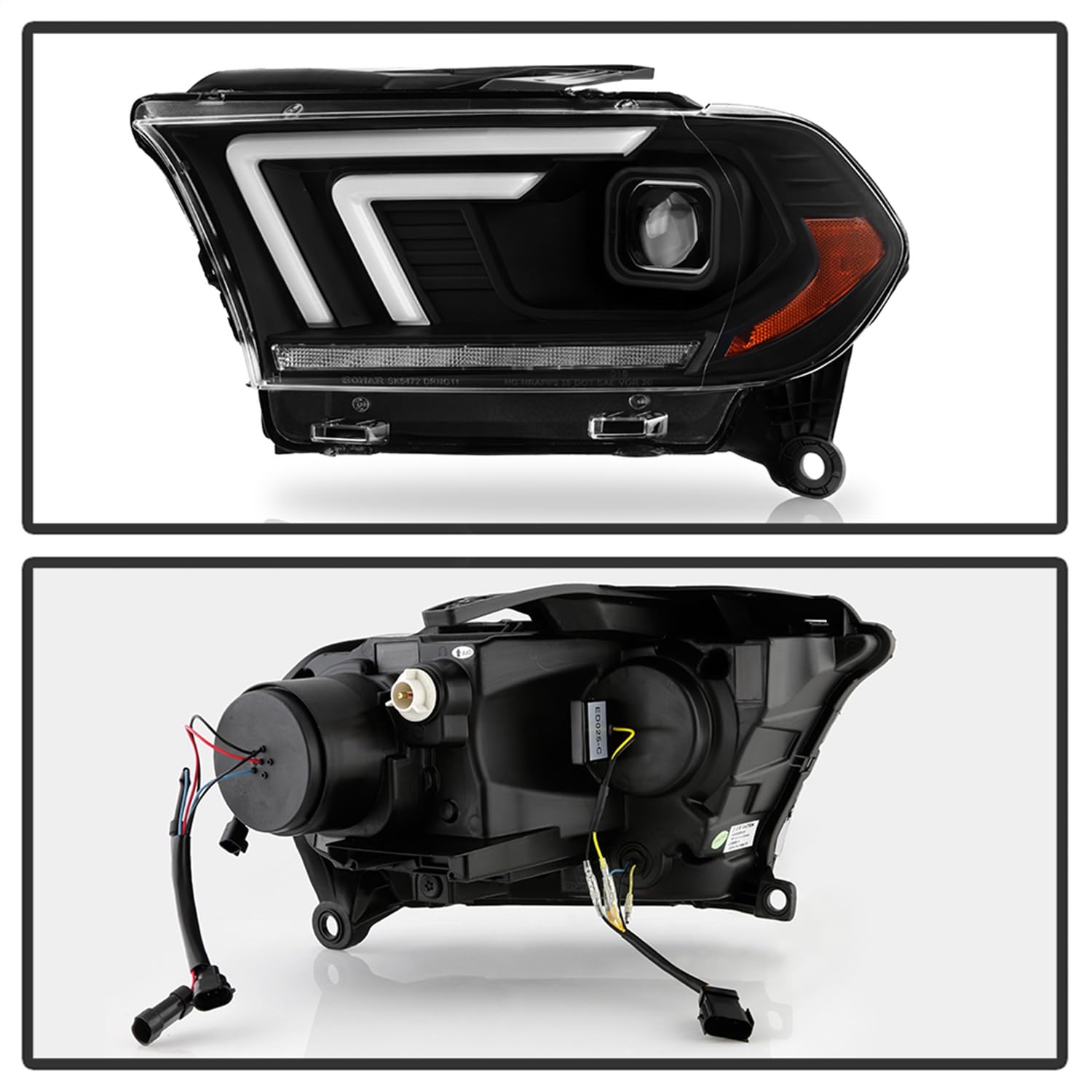 Crystal Headlights Spyder - (PRO-YD-DDU11SI-BK)