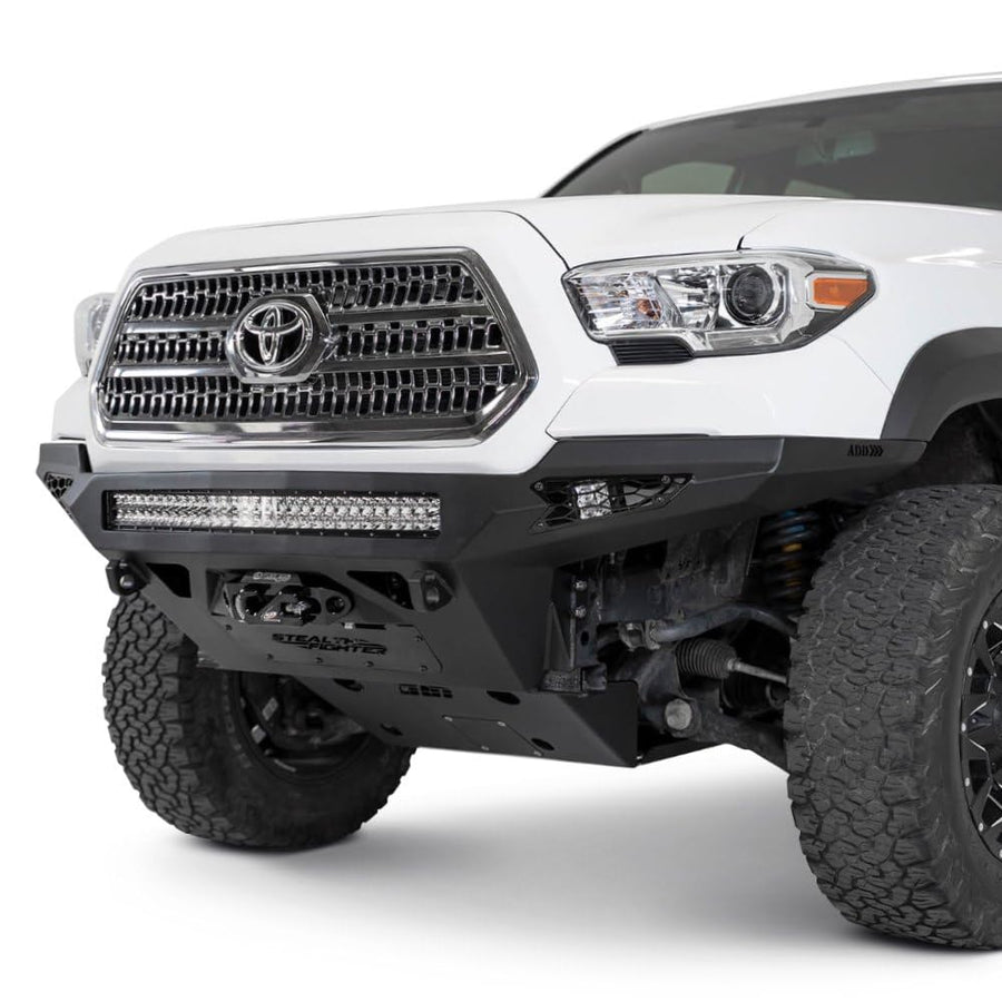 Toyota Tacoma Front Replacement Bumper fits Addictive Desert Designs F681202200103, Black