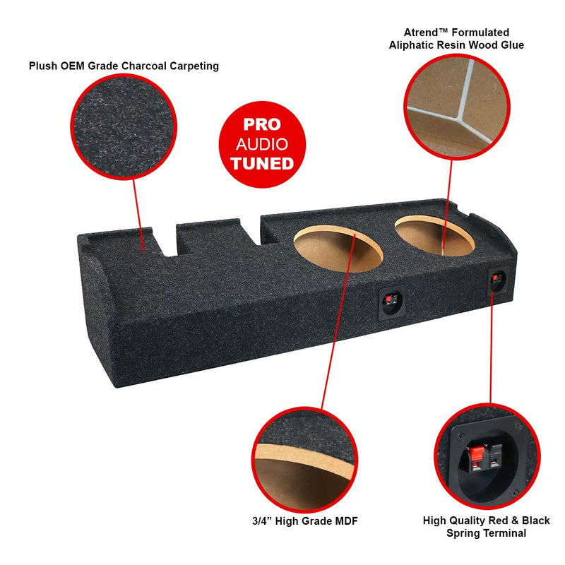 Dual Sealed Bbox 10 Inch Subwoofer Enclosure - Accu-Tuned Subwoofer Boxes & Enclosures - Subwoofer Box Improves Audio Quality, Sound & Bass - Fits 1997-2003 Ford F150 Super Crew
