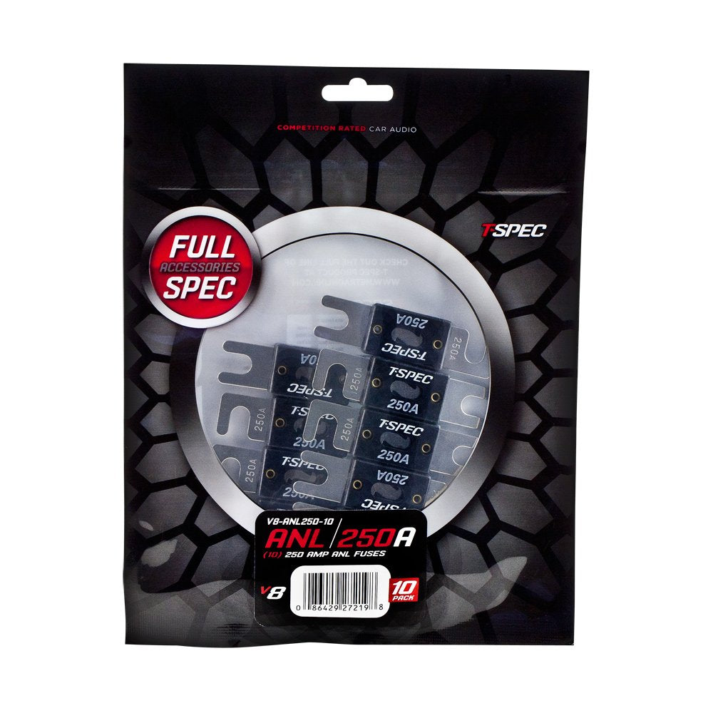 V8-ANL250-10 T-Spec V8 Series Nickel Plated ANL Fuses, 10 Pack