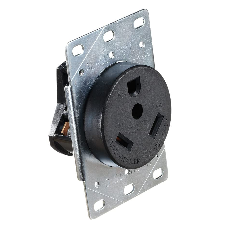 AC Receptacle RV Designer S971 in Plate, 30 Amp, AC Electrical