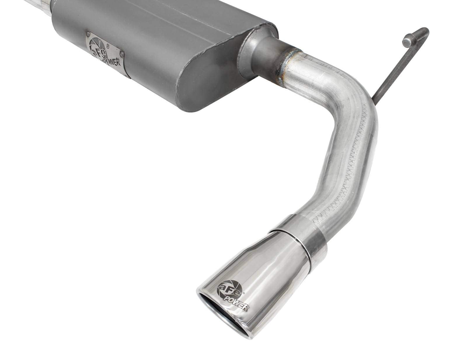 Scorpion aFe (49-08047-P) 2-1/2" Aluminized Axle-Back Exhaust System with Polished Tip for Jeep Wrangler JK V6-3.8/3.6L Engine