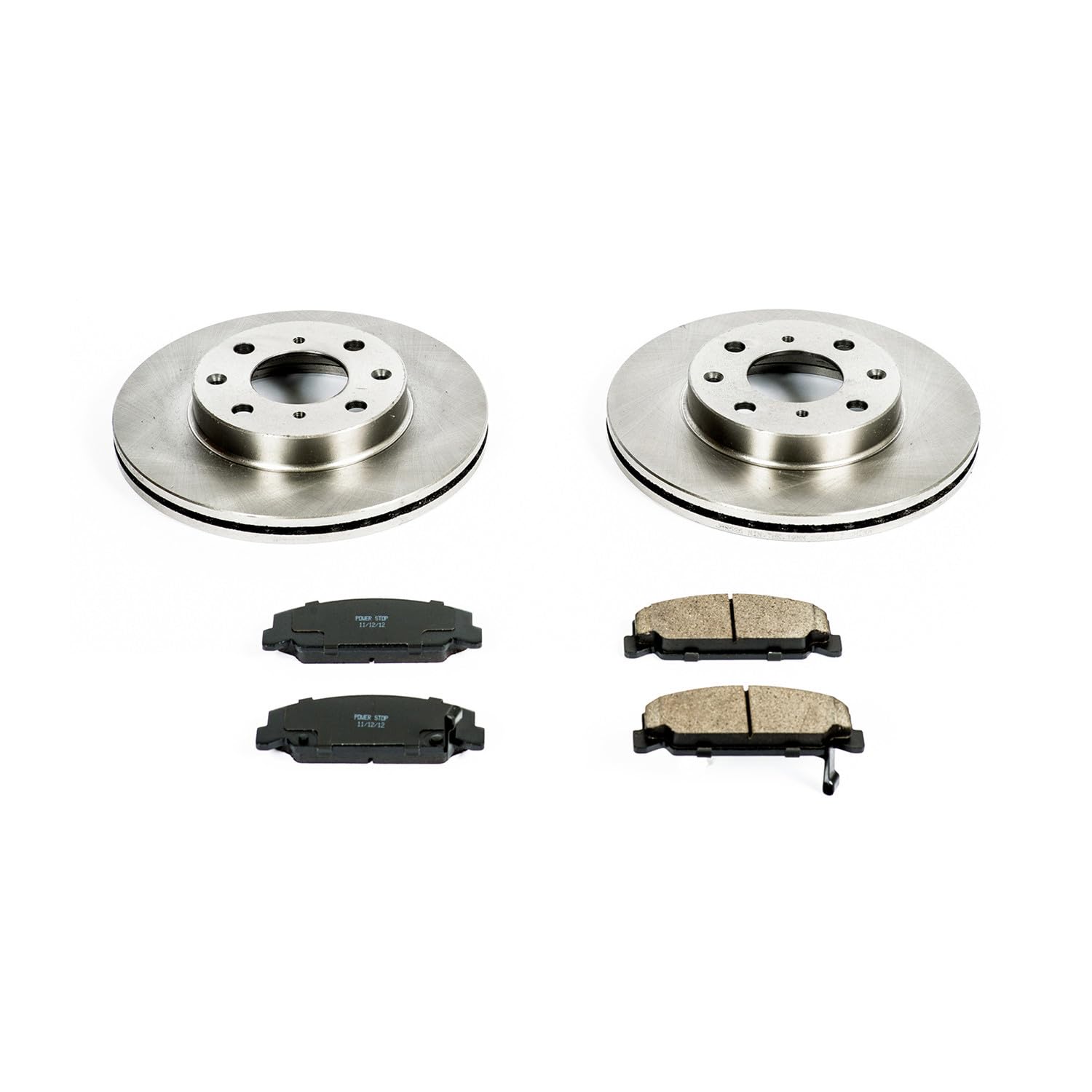 POWERSTOP Autospecialty KOE699 Front Replacement Brake Kit-OE Brake Rotors & Ceramic Brake Pads [Model Specific]