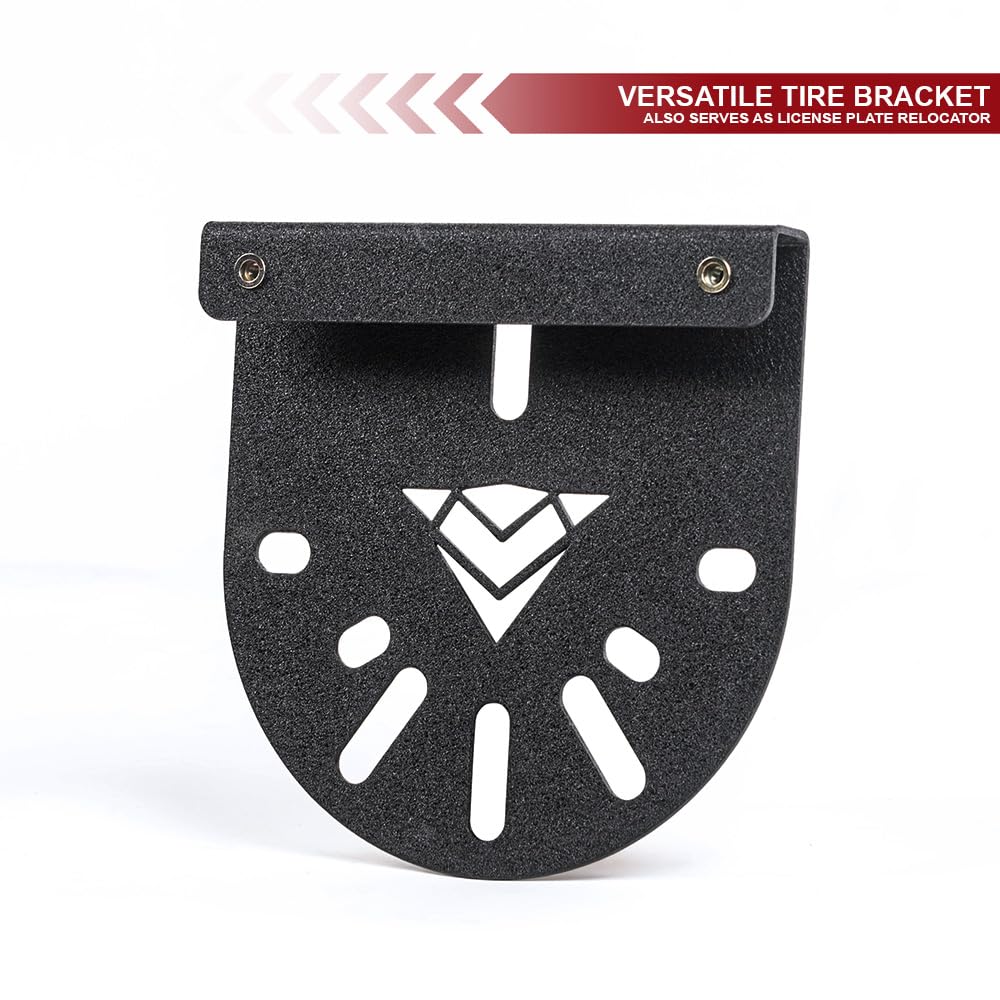 Hitch Mount Armordillo Swing Out Spare Tire Carrier Up to 35"|Compatible with Trailer Hitch 2" Receiver|8735527|Steel|Universal|Texture Black