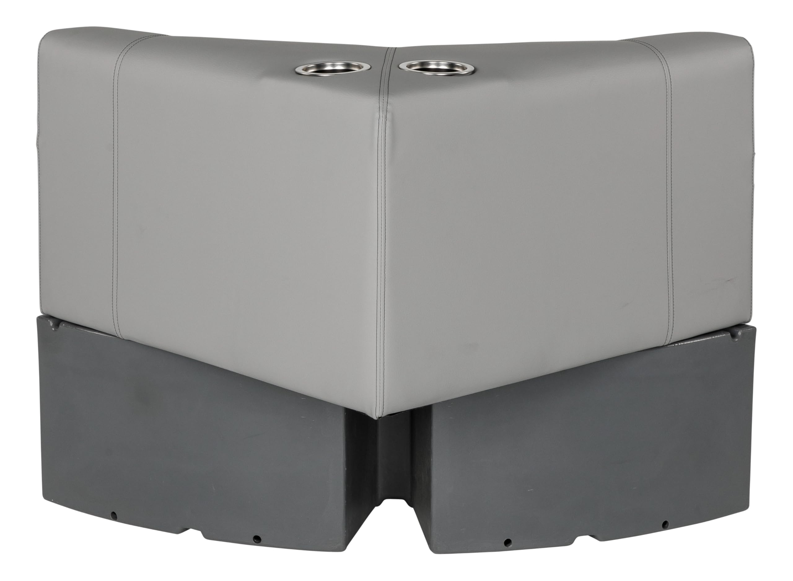 Lippert 32" Square Rockport Series Pontoon Corner Seat, Measures 32" L x 32" W x 30" H, Marine-Grade Vinyl, High-Density Foam, Easy Installation, Fits Most Pontoons, River Rock – 20221094114