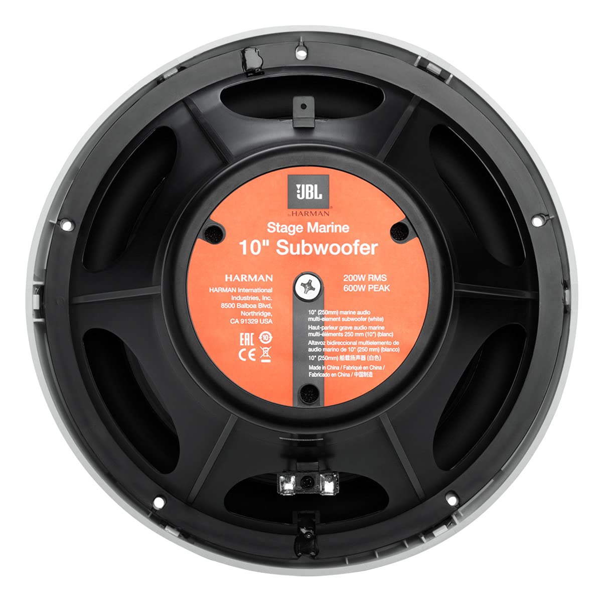 Marine Audio JBL 10" (250mm) Multi-Element subwoofer 200W – (White)