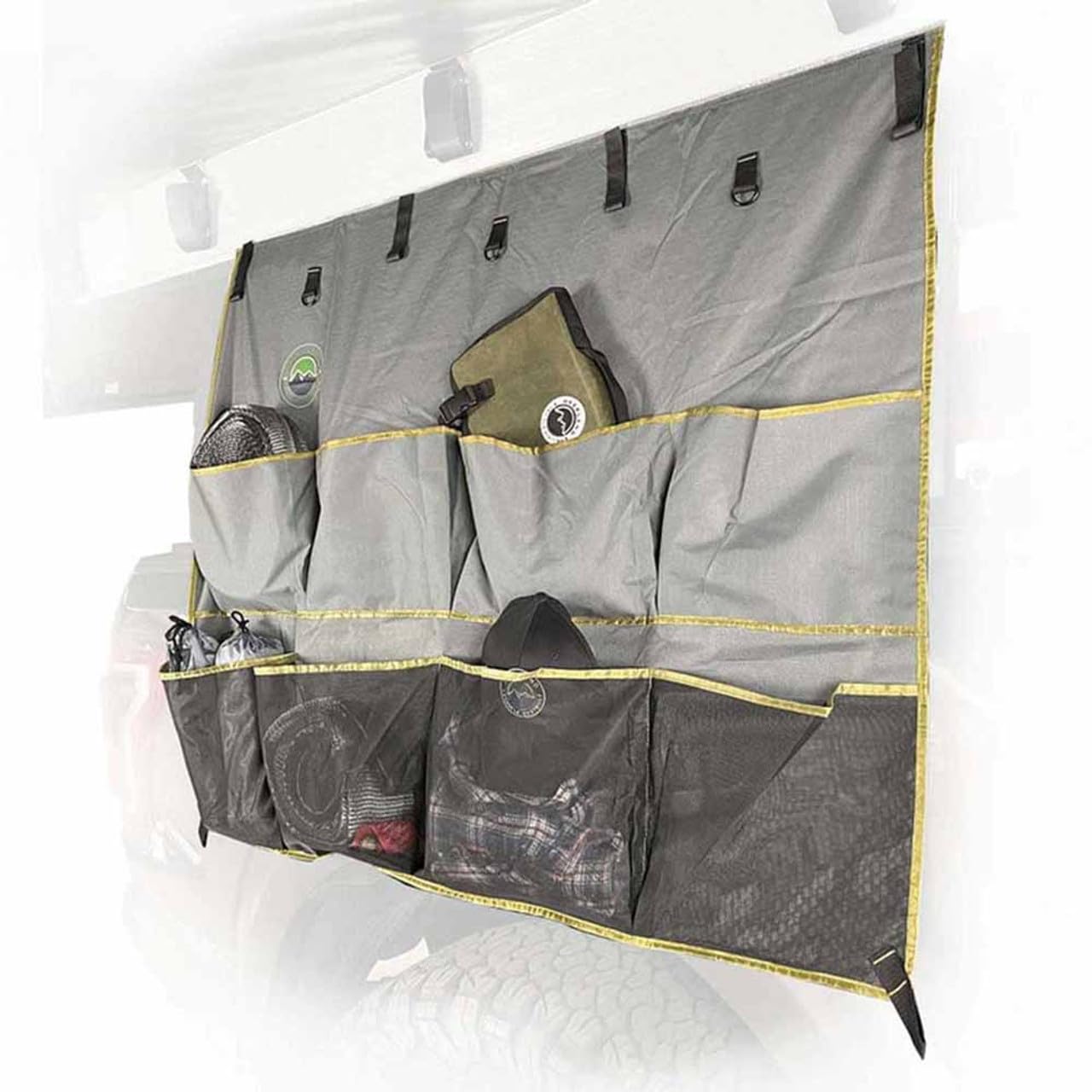 Tent & Awning Organizer Overland Vehicle Systems 18089911 | 600D Rip Stop Material | 8 Storage Pouches | Length 47” Height 39” | Easy Setup/Takedown