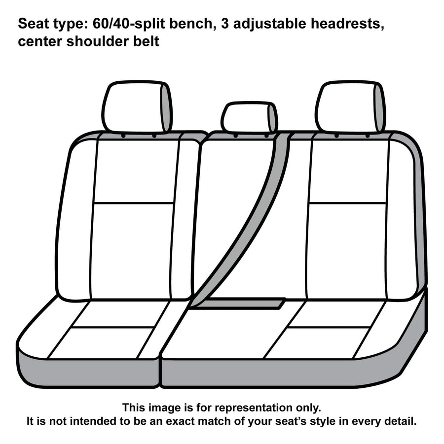 Covercraft Super Dux Carhartt SeatSaver Custom Seat Covers | SSC8462COBK | 2nd Row 60/40 Bench Seat | Compatible with 2017-2018 Ford F-250/F-350/F-450/F-550 Crew Cab | Black