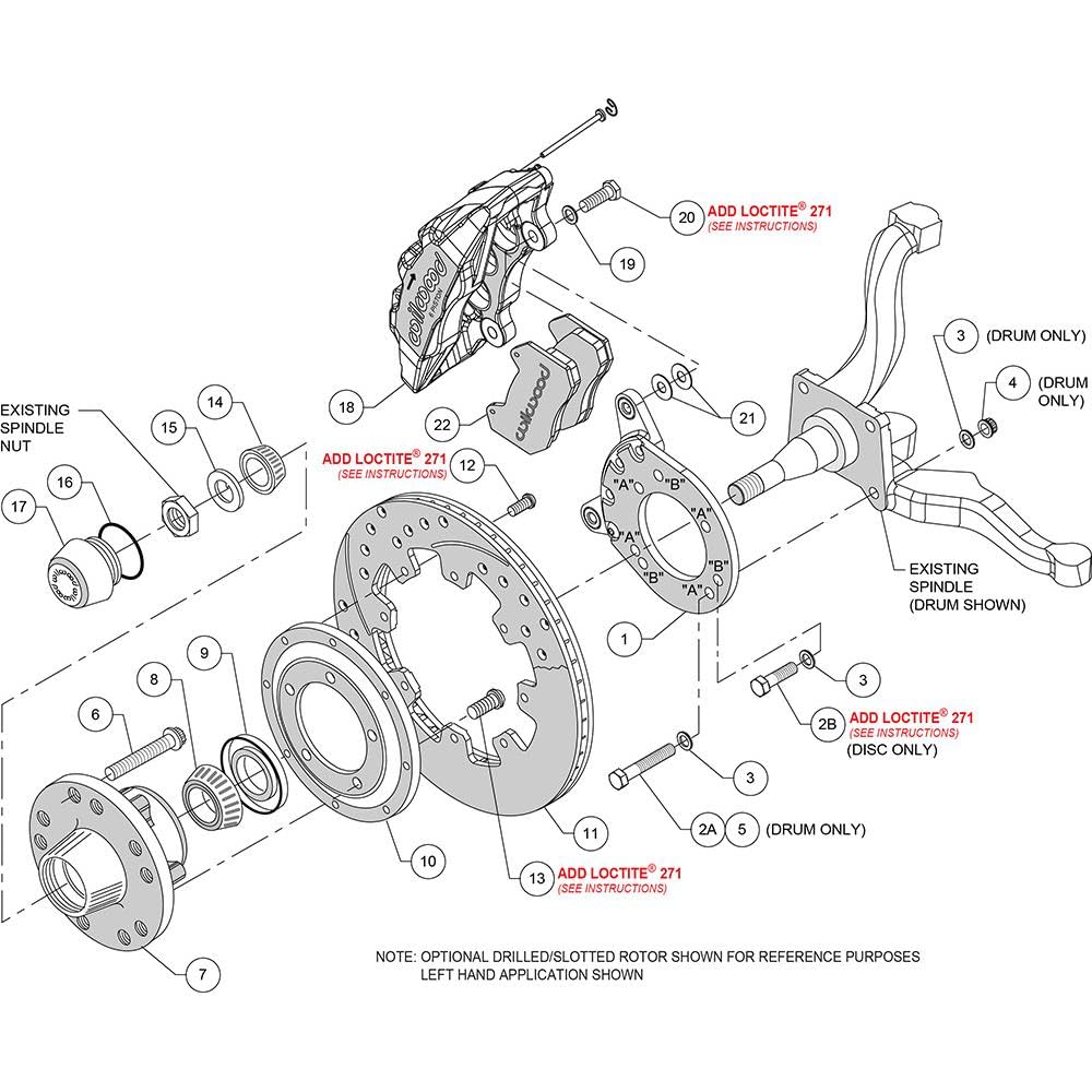Wilwood 6 Big Front Brake Kit Fits Ford/Mercury 140-12945-DR