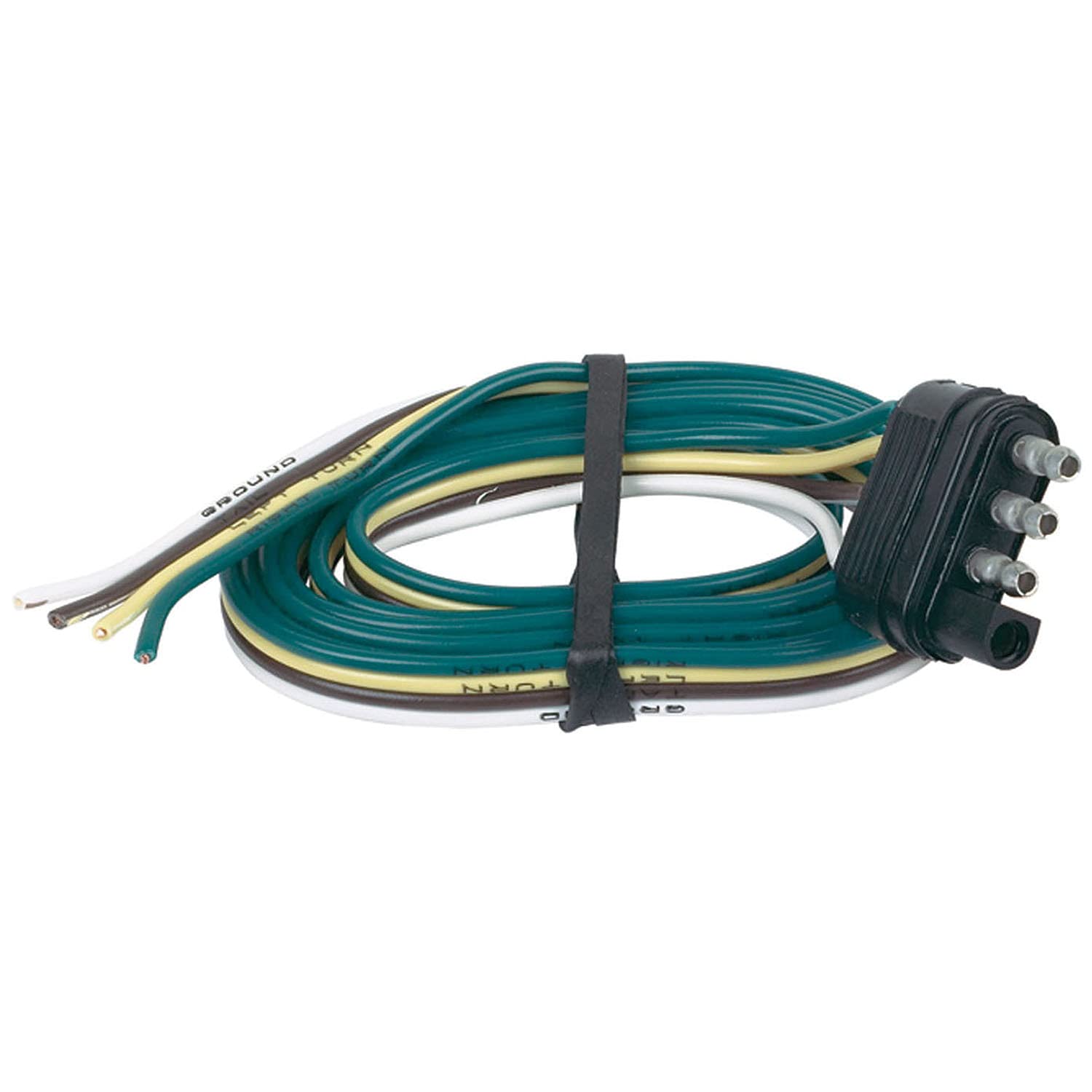 12" Husky 13193 4-Wire Flat Trailer Connector for Trailer End