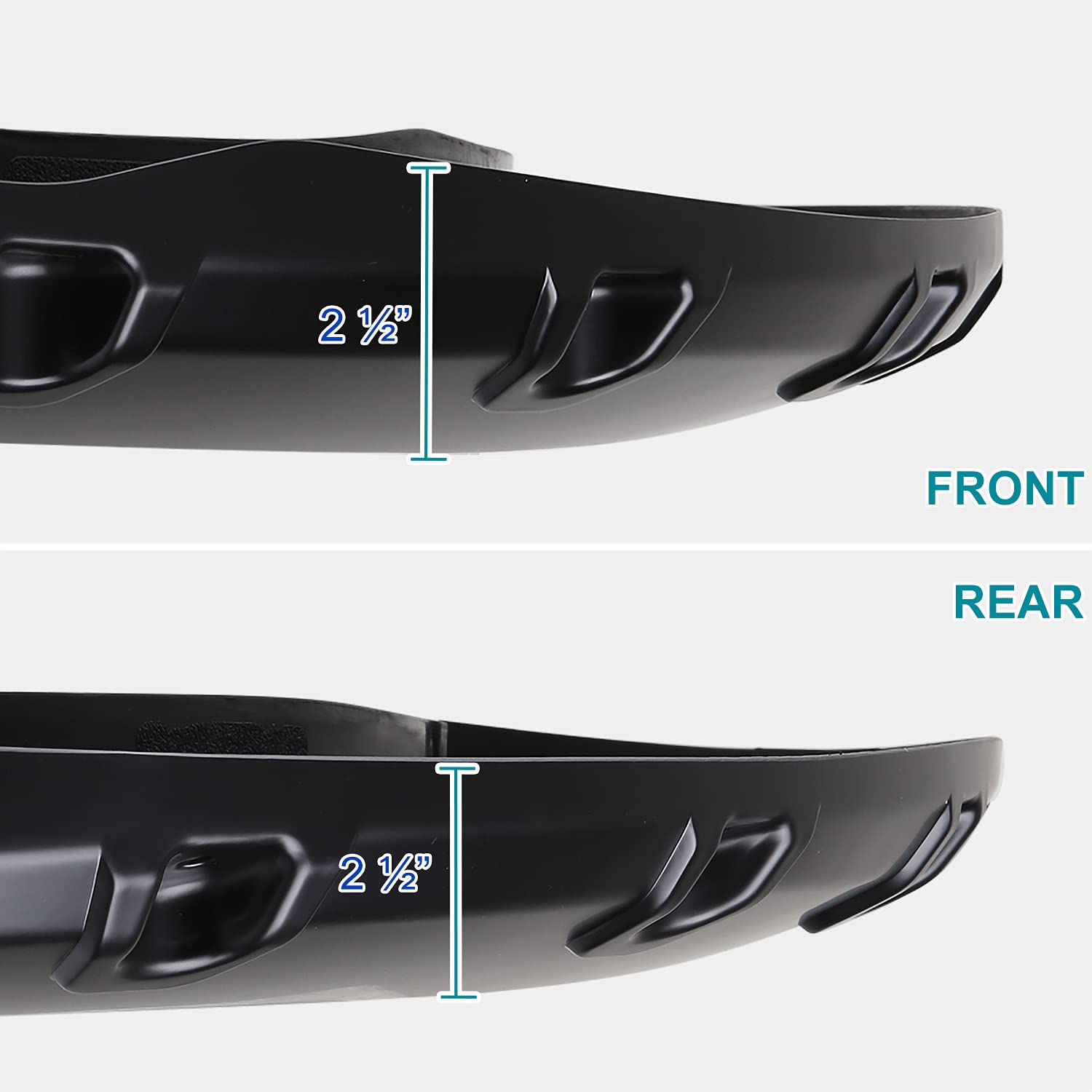 Spec-D Tuning Black Fender Flare Wheel Cover 4PC Front + Rear Compatible with 1999-2007 Ford F250 F350 F450 Super Duty