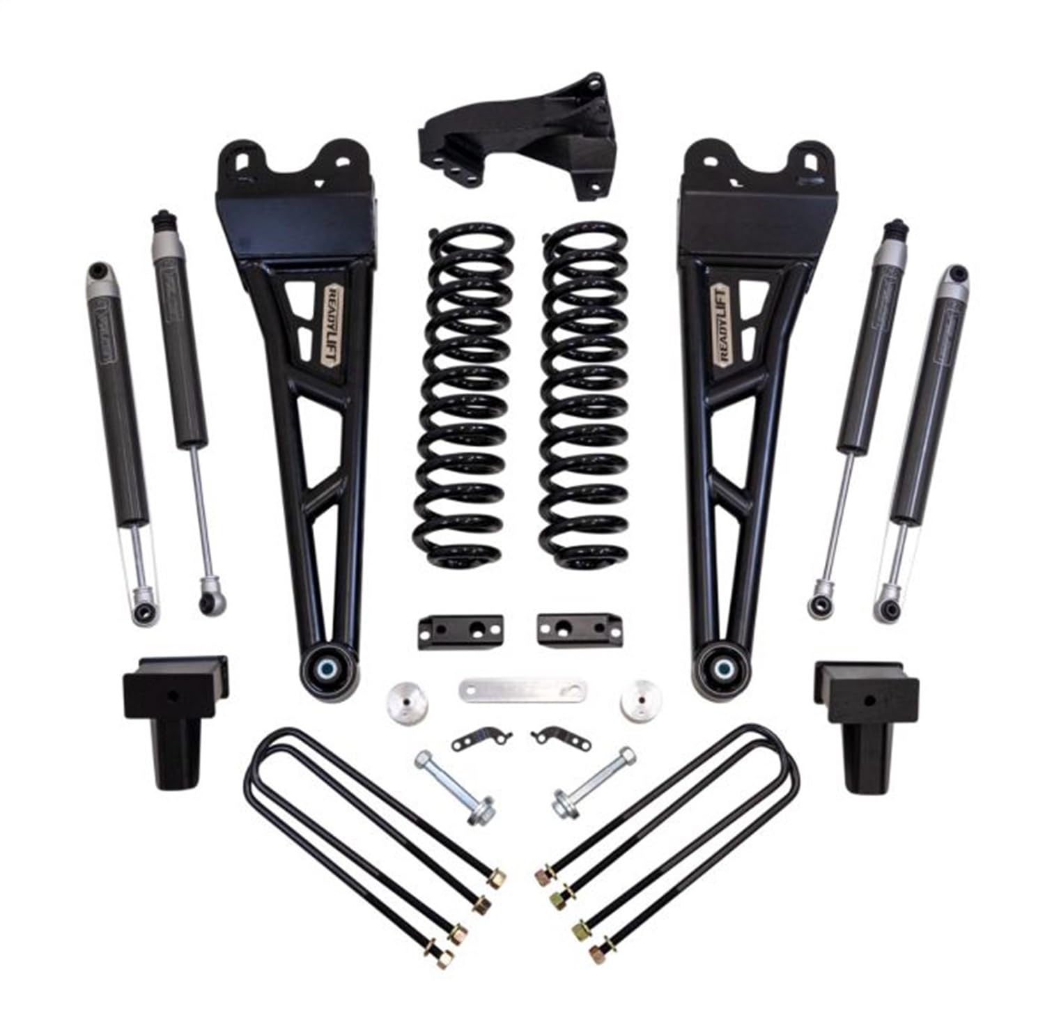 4'' ReadyLIFT Coil Spring Lift Kit with Falcon 1.1 Monotube Front/Rear Shocks and Front Track Bar Bracket with Radius Arms For Ford F250/F350 Diesel 4WD
