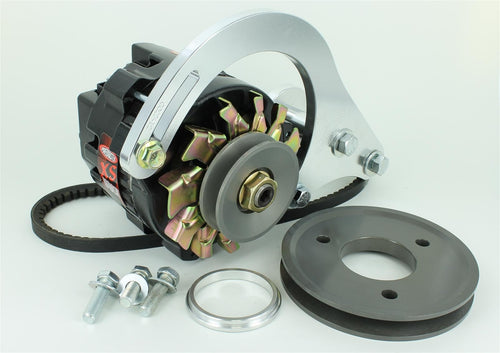 Alternator Kit Powermaster Pro Series Low Mount [BBC] w/8068 100A XS Volt™ Alt