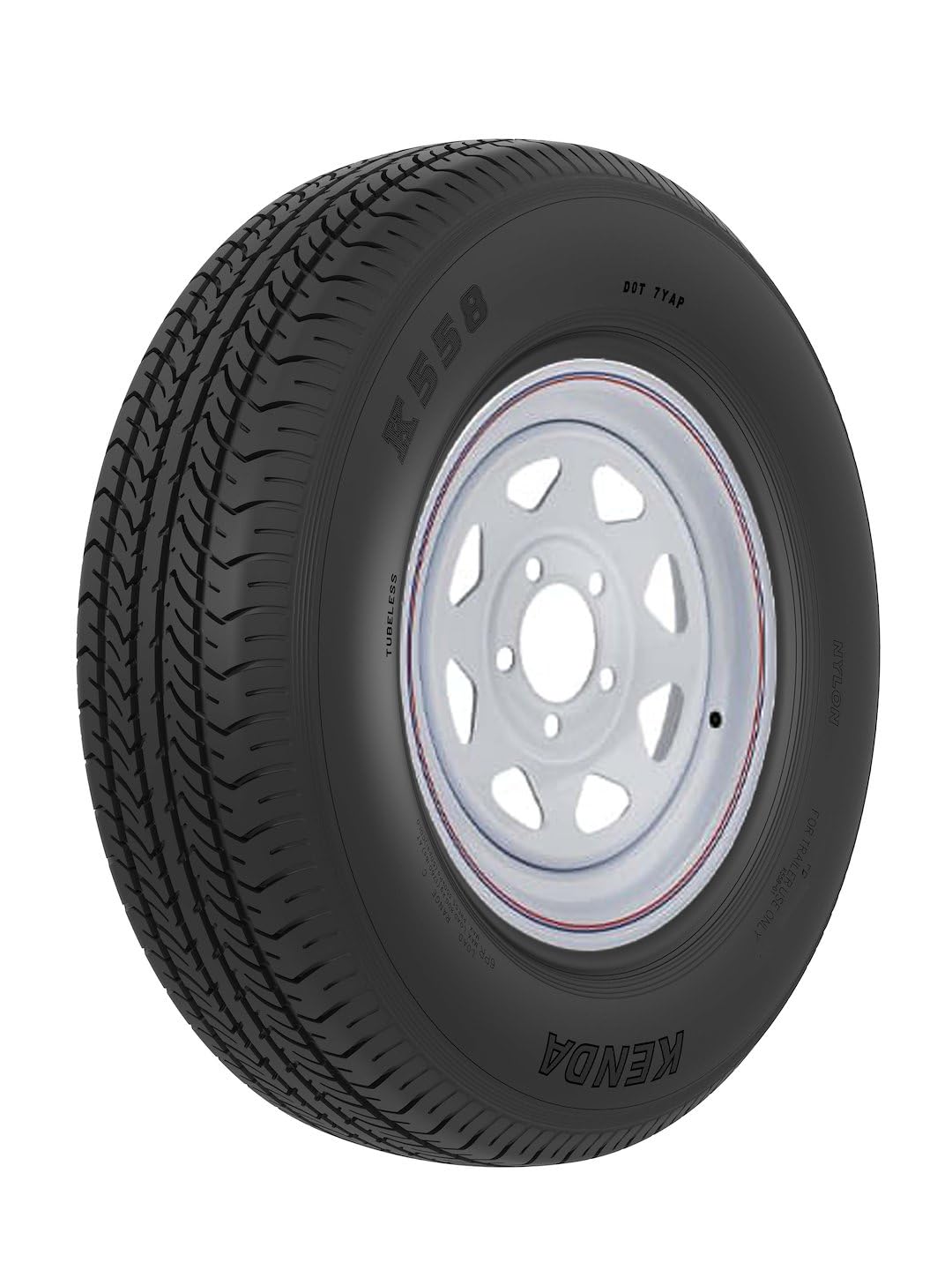 Kenda Tire and Wheel Americana - 3S439 - ST205/75D14 C/5H SPK WHT STR K558 K, (Each)