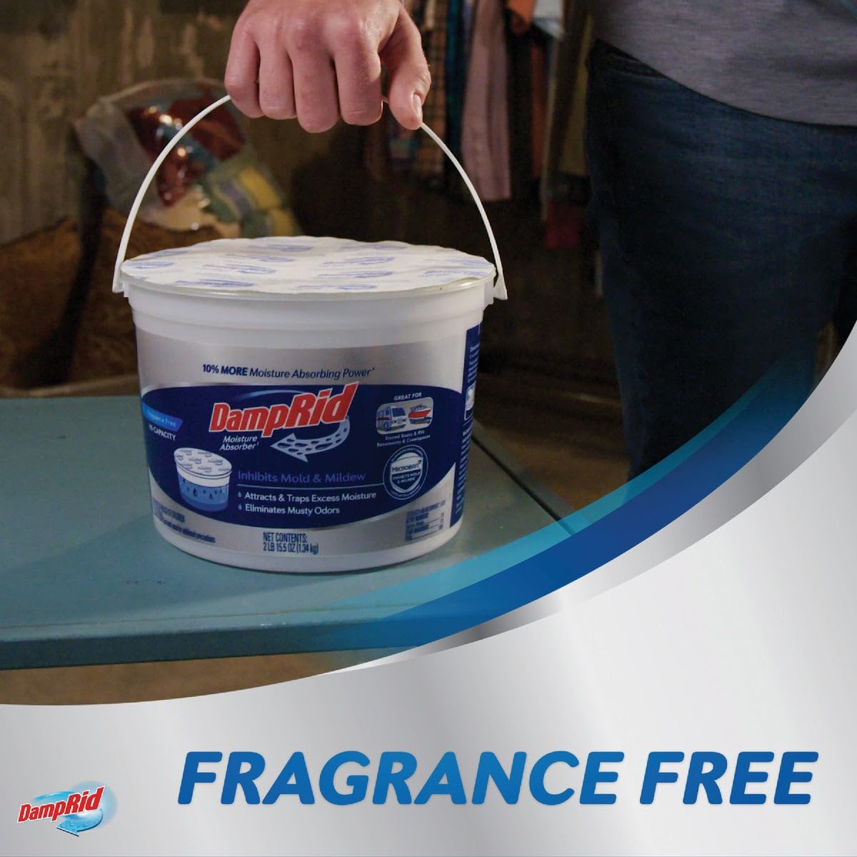 WM Barr Fg50t Damp Rid 2 Lb Frangrance Free Hi-Capacity Moisture Absorbers