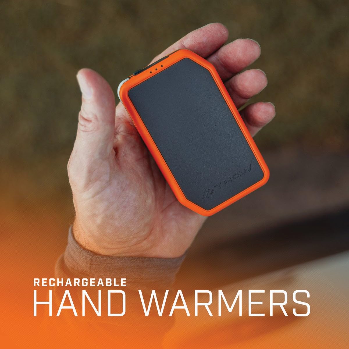 5K THAW Rechargeable Hand Warmer | 3-in-1 Hand Warmer, Power Bank and Light, 3 Heat Modes, Up to 7 Hours, Double-Sided Heating, Includes Charging Cable