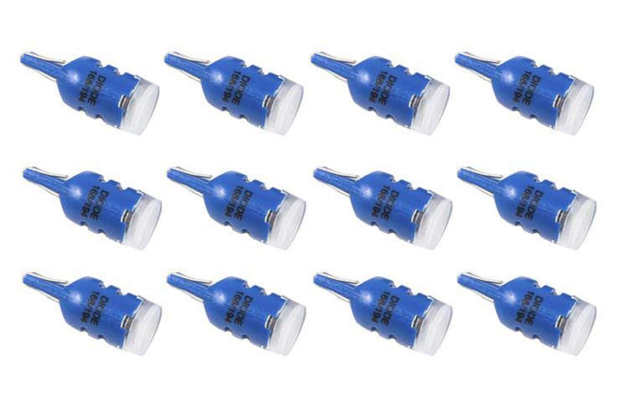 Set of 12 194 LED Bulb HP5 LED Blue Diode Dynamics