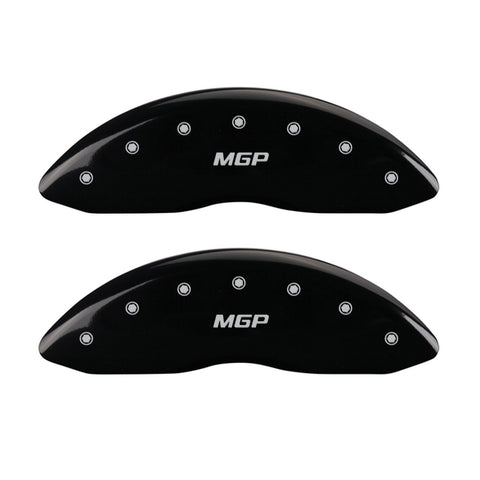 MGP 42003SMGPBK Caliper Covers 'MGP' Engraved with Black Powder Coat Finish and Silver Characters, (Set of 4)