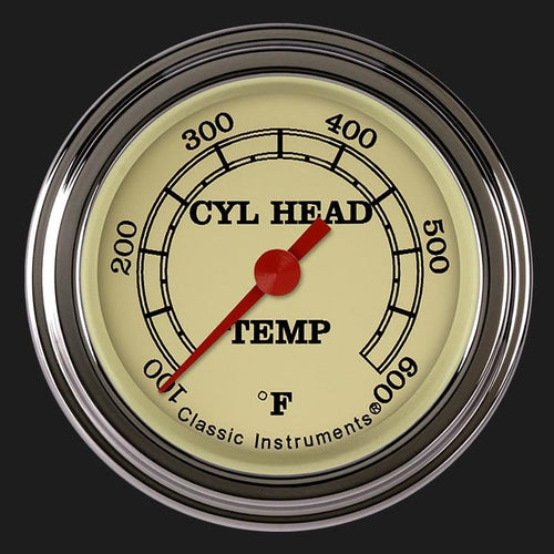 Vintage Classic Instruments VT197SLF 2-1/8" Cylinder Head Temperature Gauge
