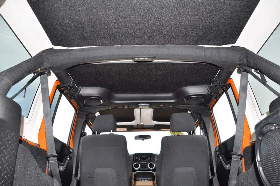Design Engineering Boom Mat 050182 Complete Sound Deadening Kit Leather Look Black Compatible with 4-Door Jeep Wrangler JL (2018-up)