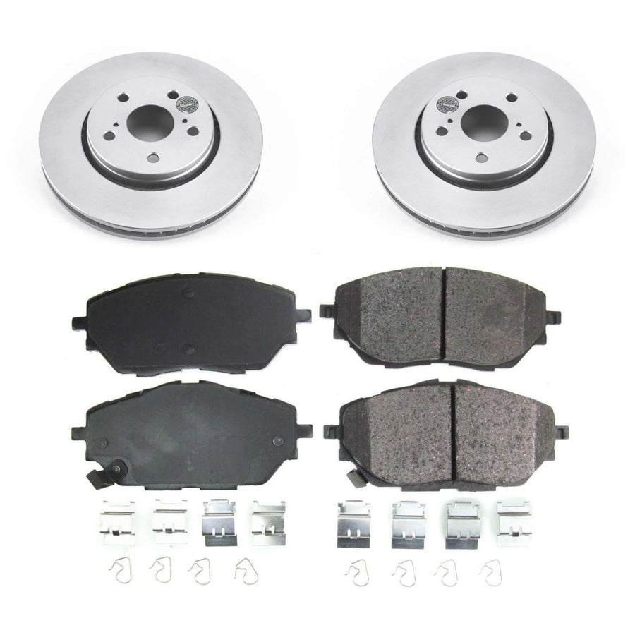 Power Stop KOE7890 Front Replacement Brake Kit-OE Brake Rotors & Ceramic Brake Pads For Toyota C-HR 2018-2022 [Model Specific]
