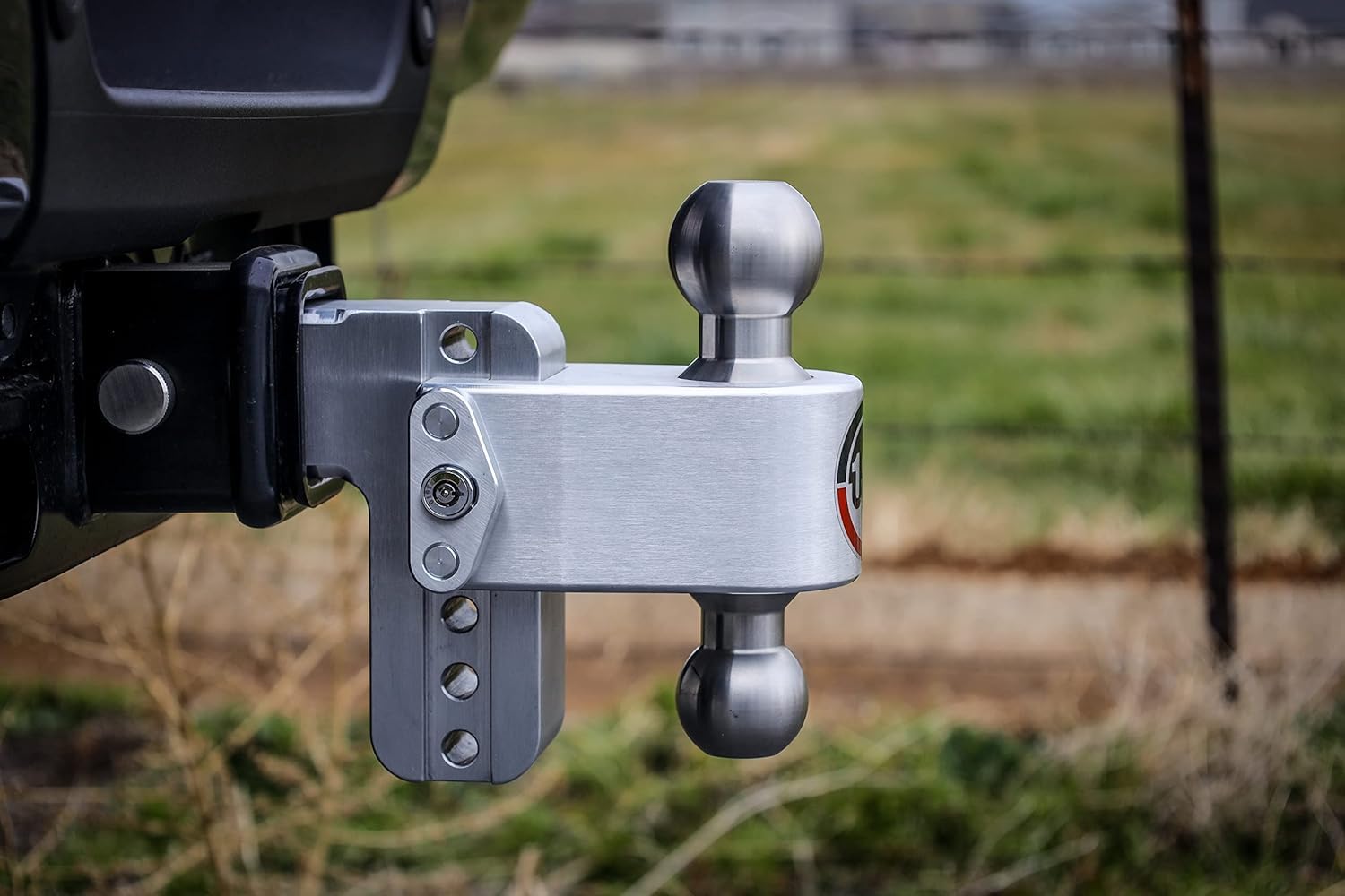 Weigh Safe Adjustable Trailer Hitch Ball Mount - Adjustable 4" Drop Hitch for 2" Receiver - Premium Heavy Duty Aluminum Trailer Tow Hitch w/ Stainless Steel Tow Balls (2" & 2 5/16") - 12,500 lbs GTW