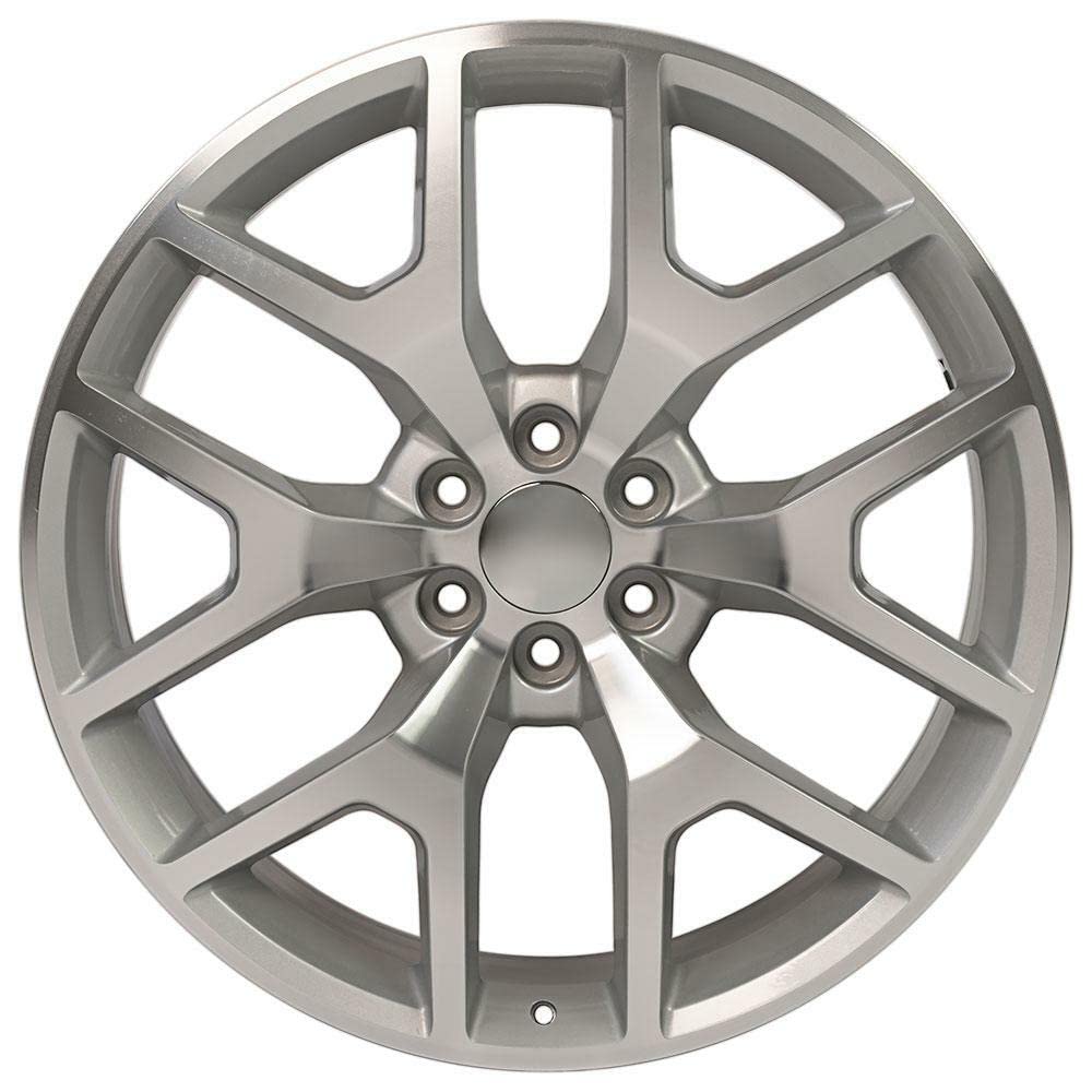 CV92-24100-6550-31MS OE Wheels LLC Silver Machined Wheel Painted (24 x 10. inches /6 x 139 mm, 31 mm Offset)