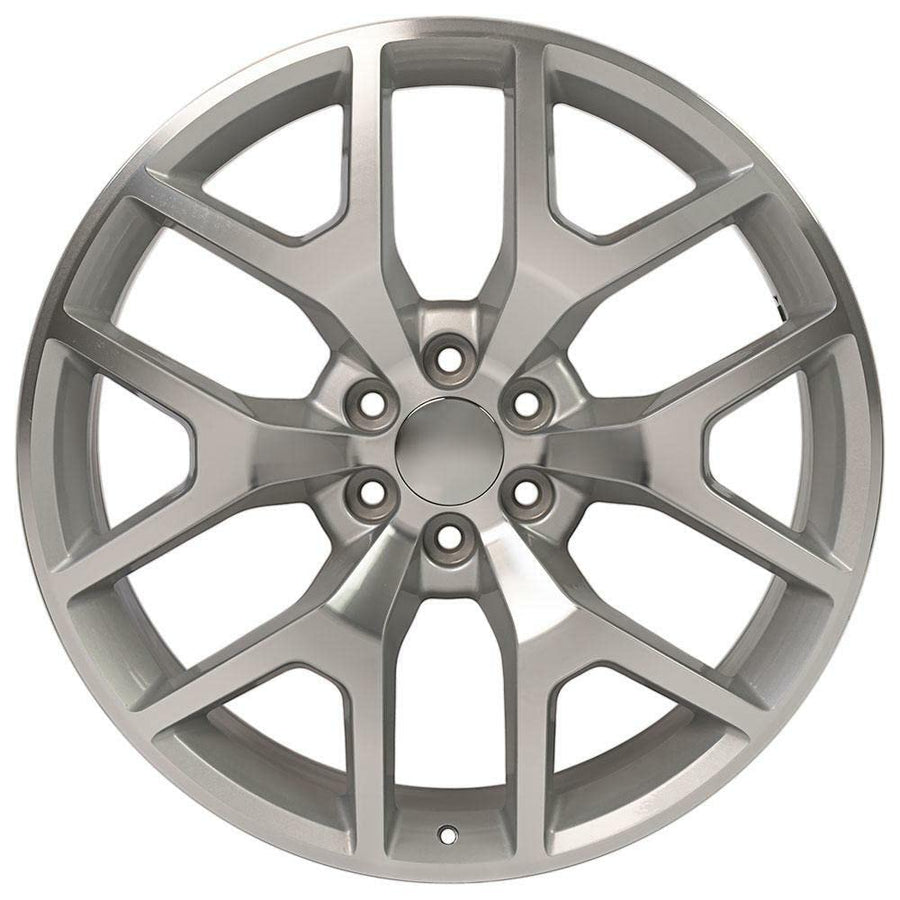 CV92-24100-6550-31MS OE Wheels LLC Silver Machined Wheel Painted (24 x 10. inches /6 x 139 mm, 31 mm Offset)