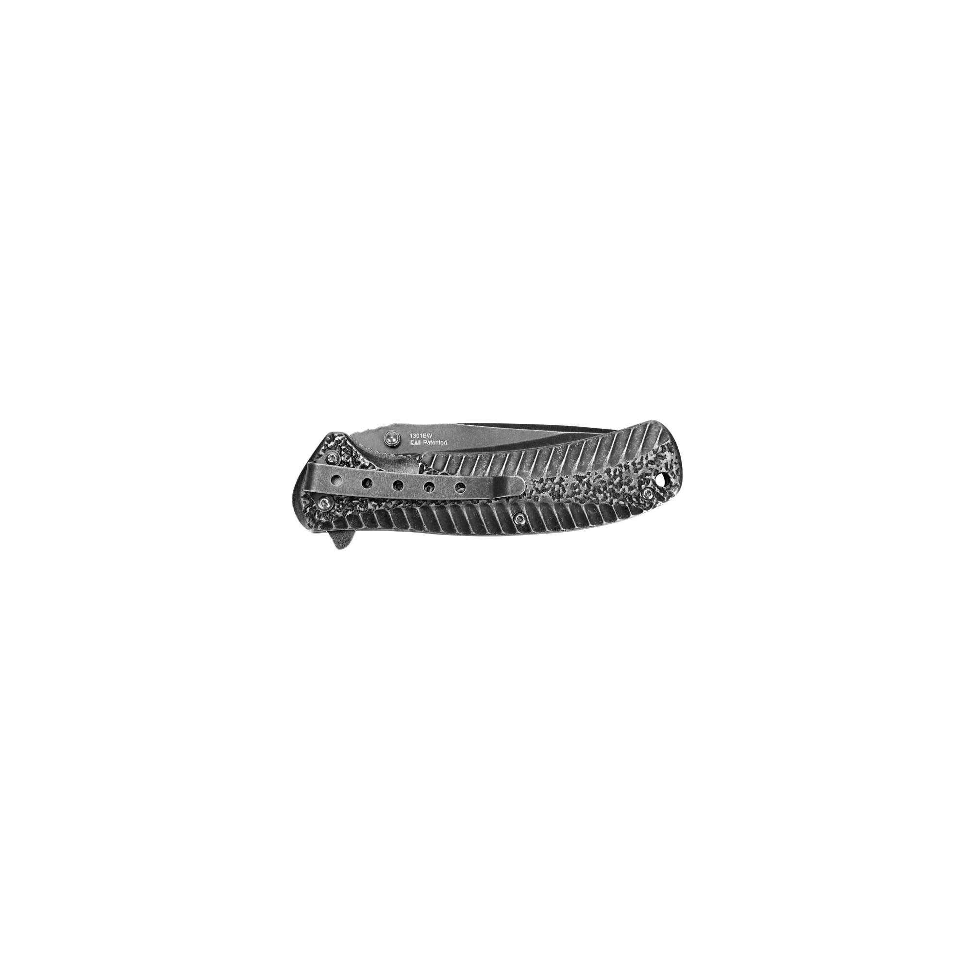 Kershaw Folding Pocket Knife Starter (1301BW); 4Cr14 Steel Blade With Black-Oxide BlackWash Finish, SpeedSafe Assisted, Single-Position Deep Carry Clip; 3.5 oz., 3.5 In. Blade, 7.9 In. Overall Length