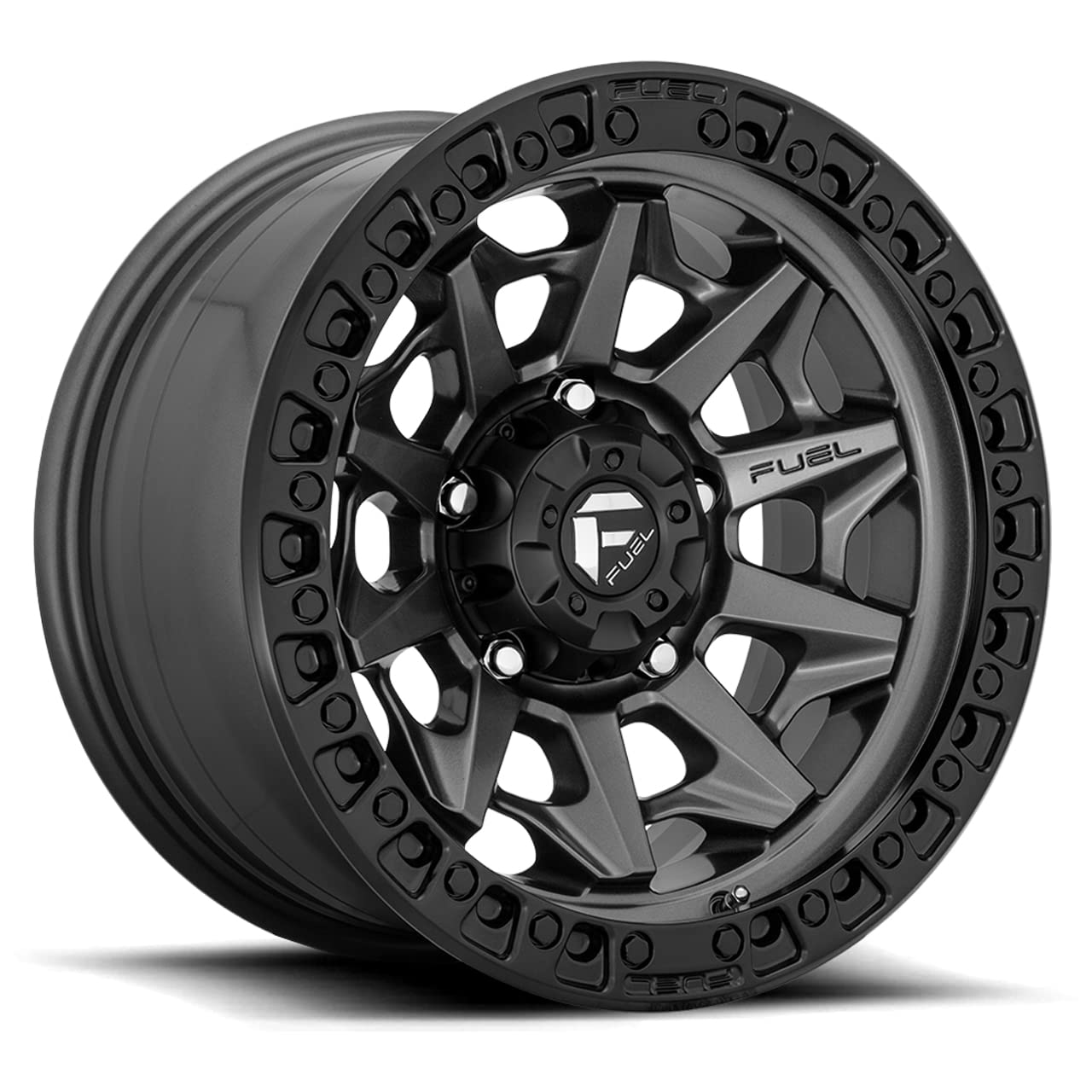 FUEL OFF-ROAD 17X9 COVERT 6X135 4.53-12mm MATTE GUN METAL BLACK BEAD RING - D71617908945