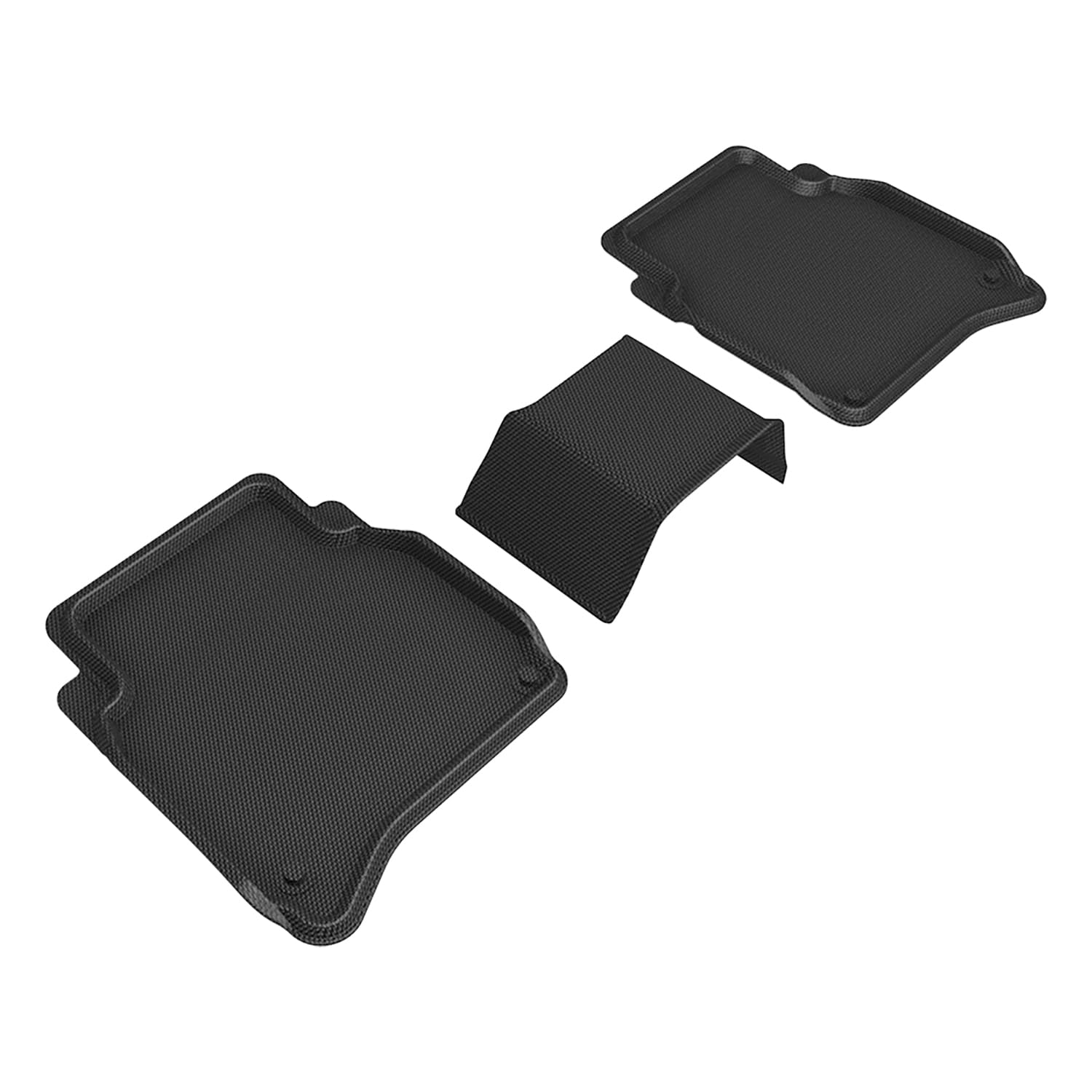 Kagu Floor Mat 3D MAXpider Custom Fit (Black) Compatible with Mercedes-Benz S Class (V223) 2021-2026 - Second Row
