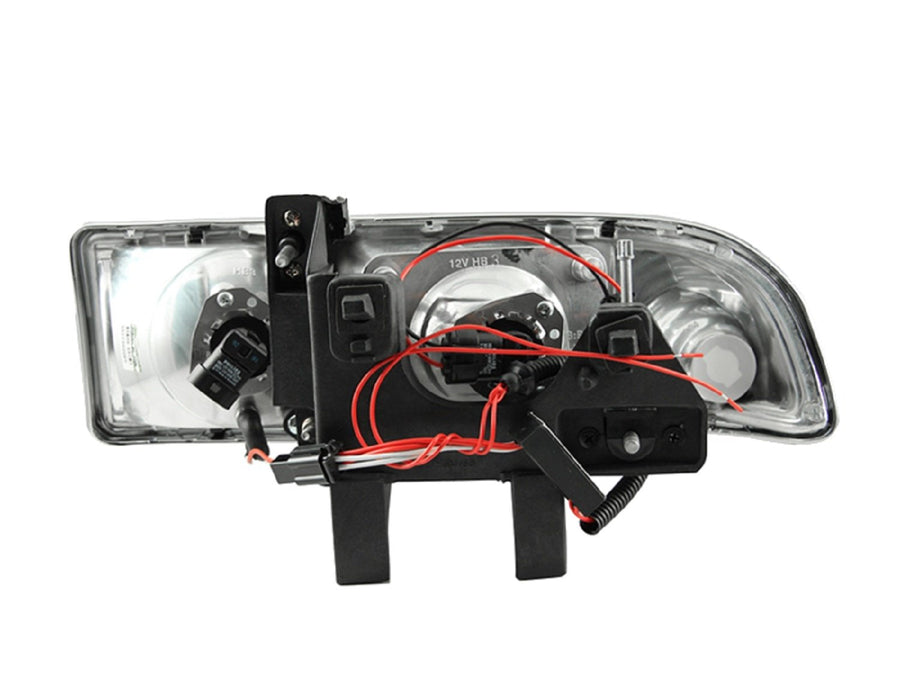 Chevrolet S10 Anzo USA 111015 Projector with Halo Black Headlight Assembly - (Sold in Pairs)