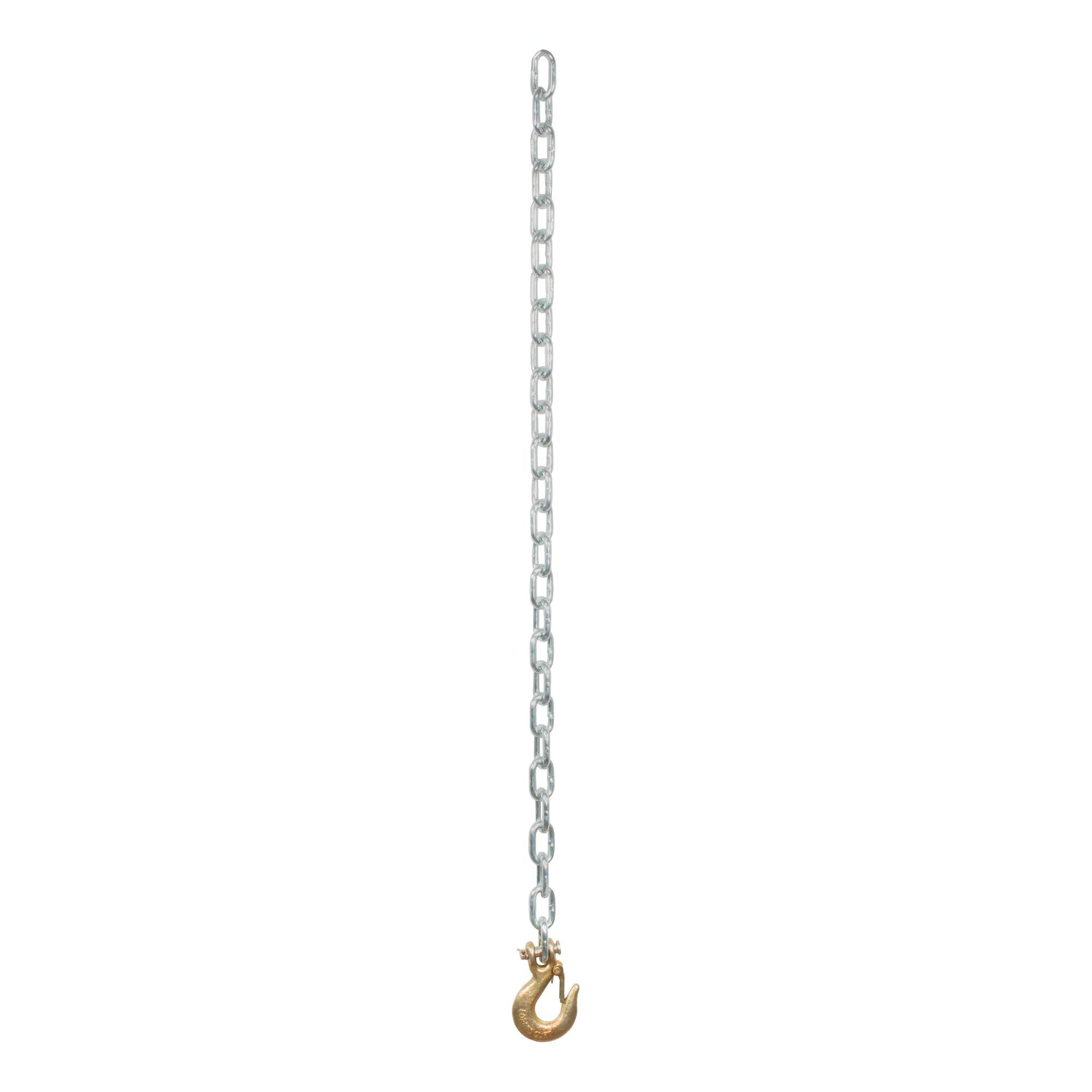 CURT 35-Inch Trailer Safety Chain with 1/4-In Clevis Snap Hook, 7,800 lbs Break Strength