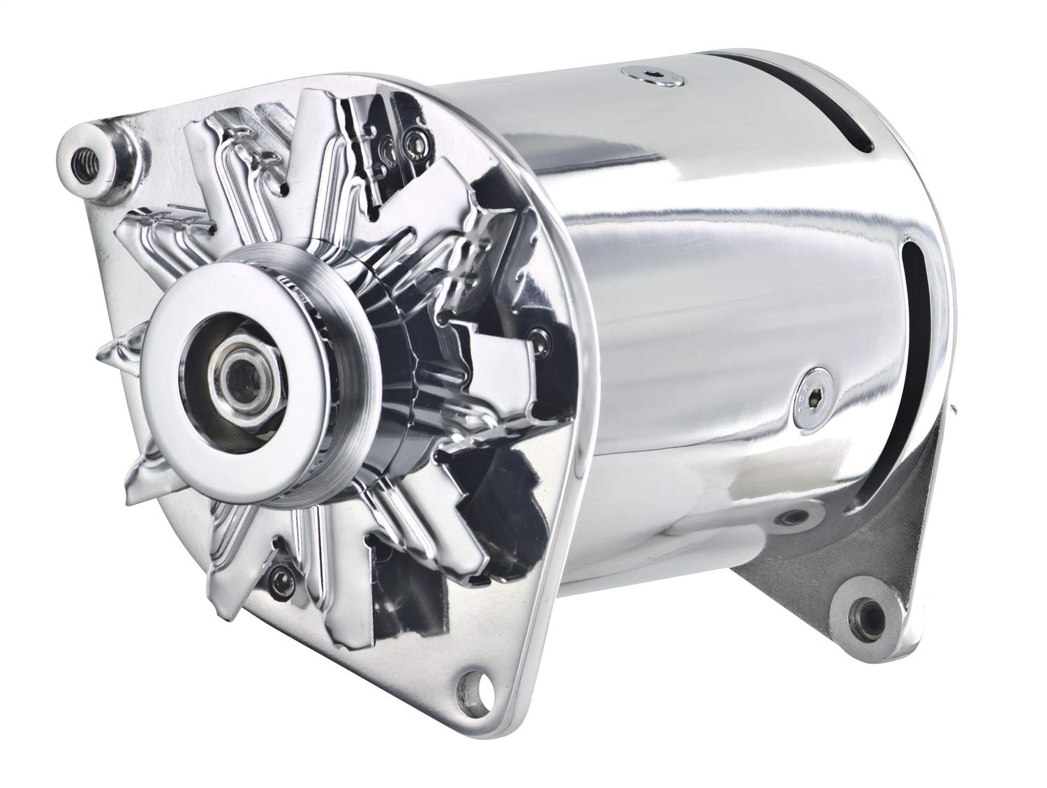 PowerGEN Alternator Powermaster 282158 (Ford Polish 90A 12V T-Bird 1958-'63 w/Step Pulley for 3/8" Belt), 1 Pack