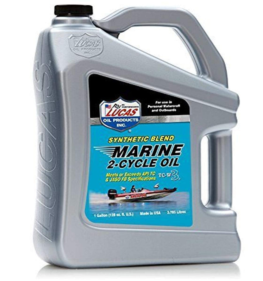 Synthetic Blend Lucas Oil 10861 TC-W3 2-Cycle Marine Oil - 1 Gallon