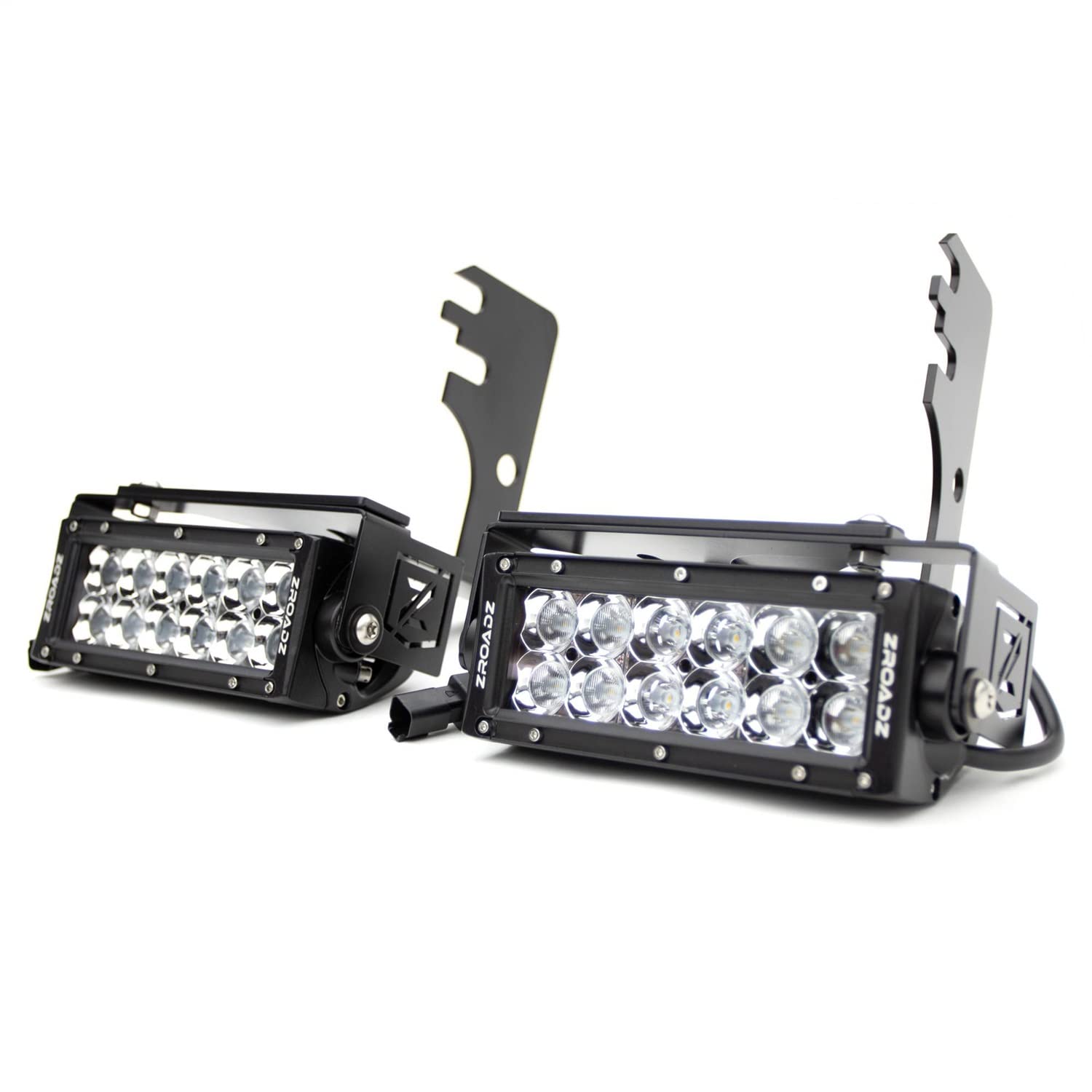 ZROADZ LED Mounting Bracket & Kit Under Rear Bumper - Compatible w/ 2016-2022 Toyota Tacoma - with (2) 6 Inch ZROADZ LED Lights (Included) with Wiring Harness - PN Z389401-KIT