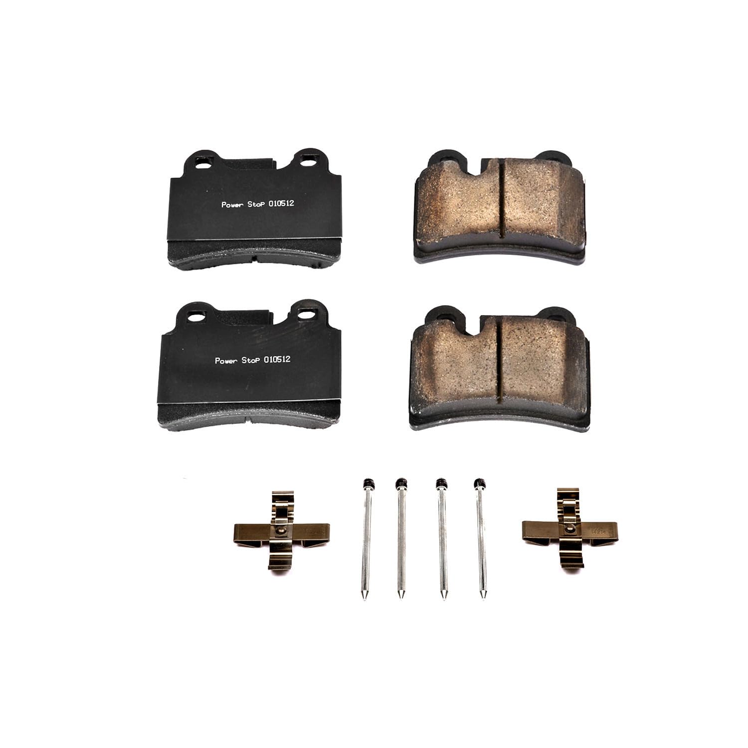 Power Stop Brake Kit Rear For Volkswagen Touareg 2006-07 | Volkswagen Touareg 2010 - Ceramic Brake Pads With Installation Hardware, 17-1277